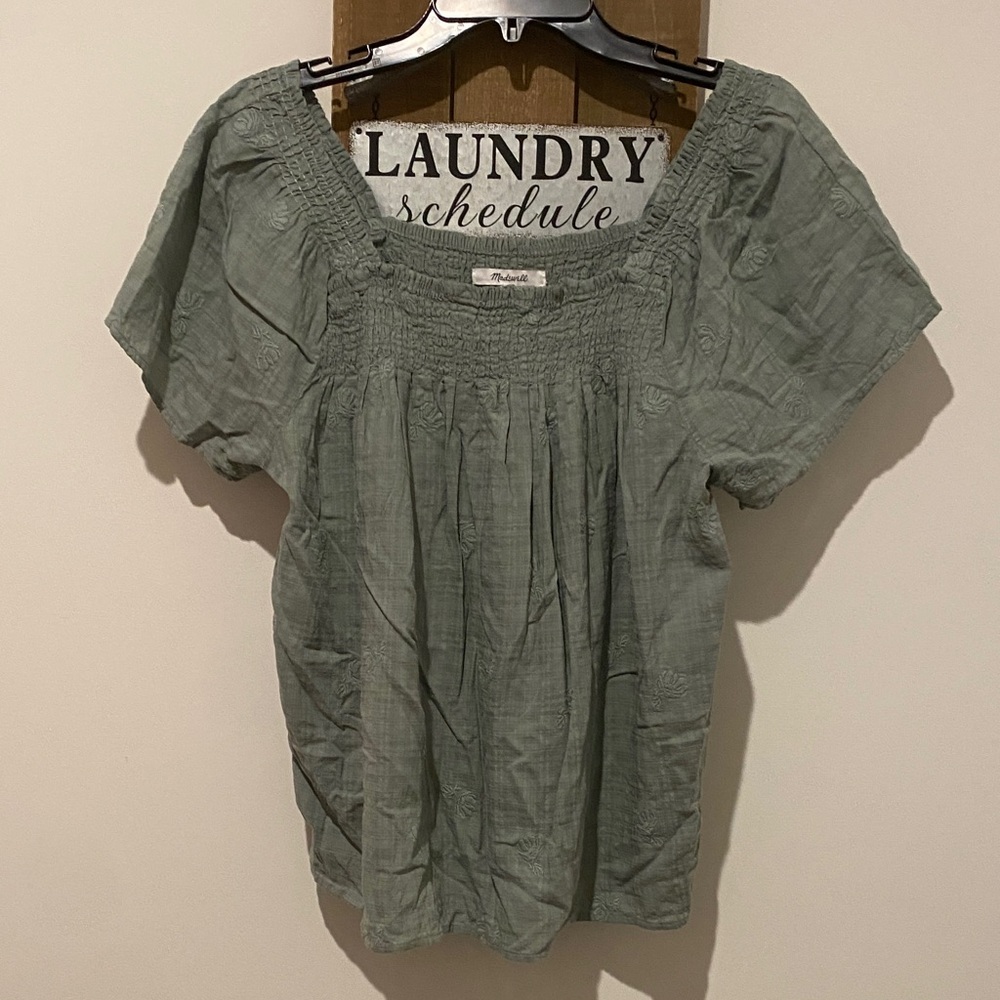 Madewell Light Green Blouse